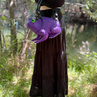 Dark Purple Toad Bag - Glow Eyes