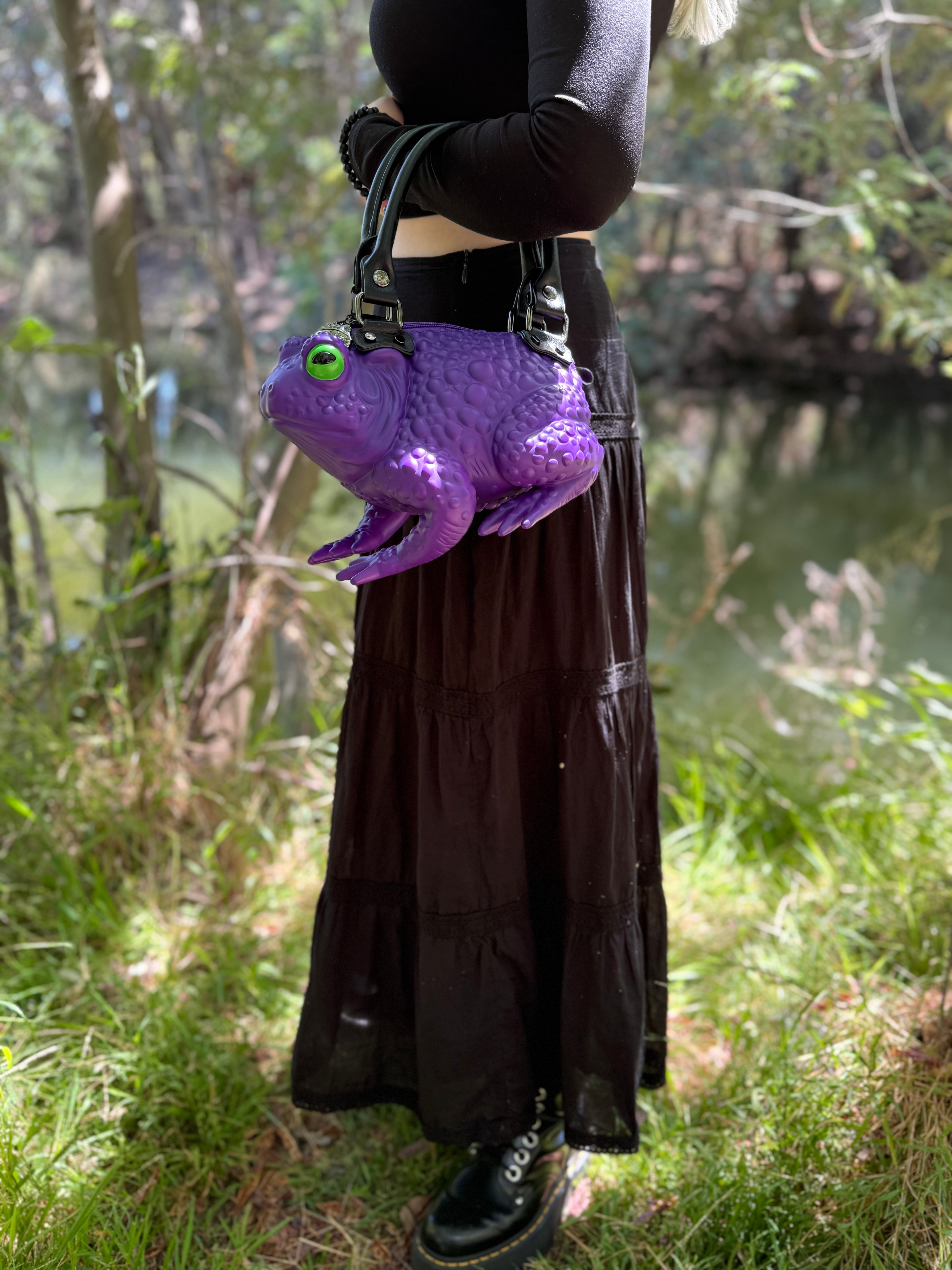 Dark Purple Toad Bag - Glow Eyes
