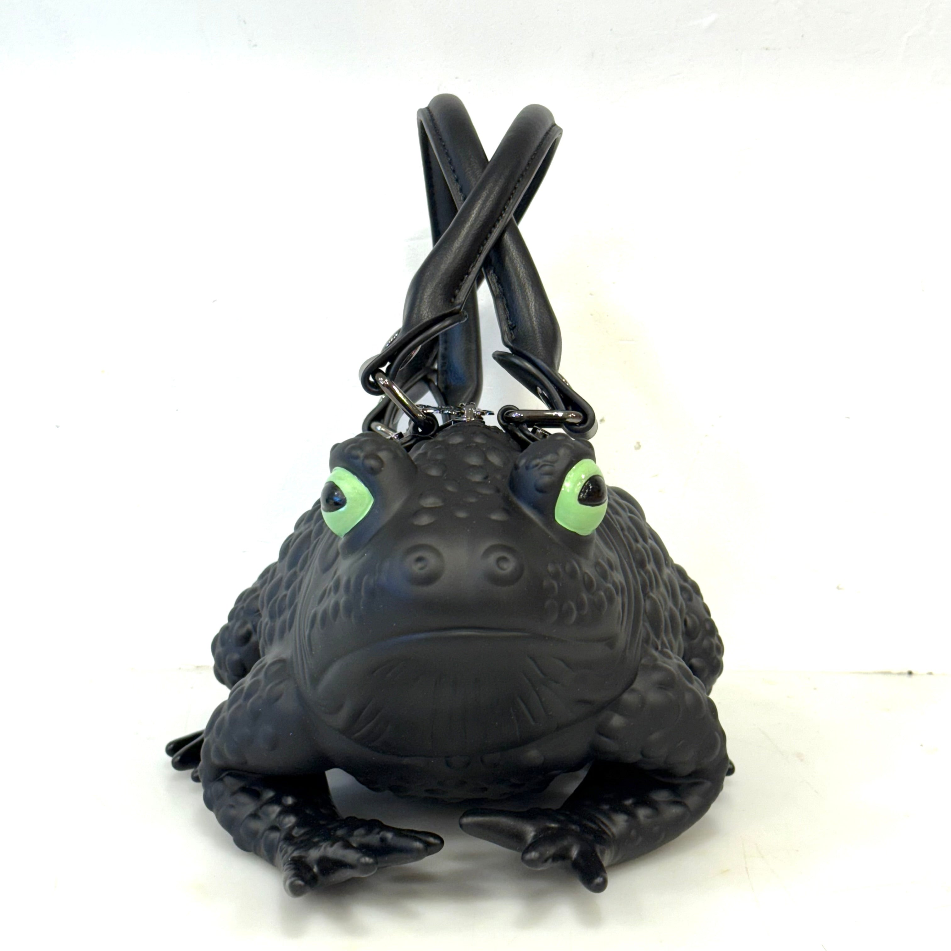 Black Toad Bag - Green Glow Eyes, Gunmetal Hardware