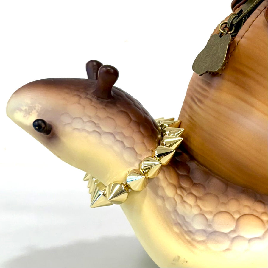 Gold Spike Necklace For Snail