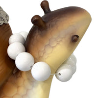 Giant White Bead Necklace For Snail