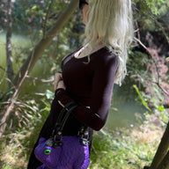 Dark Purple Toad Bag - Glow Eyes