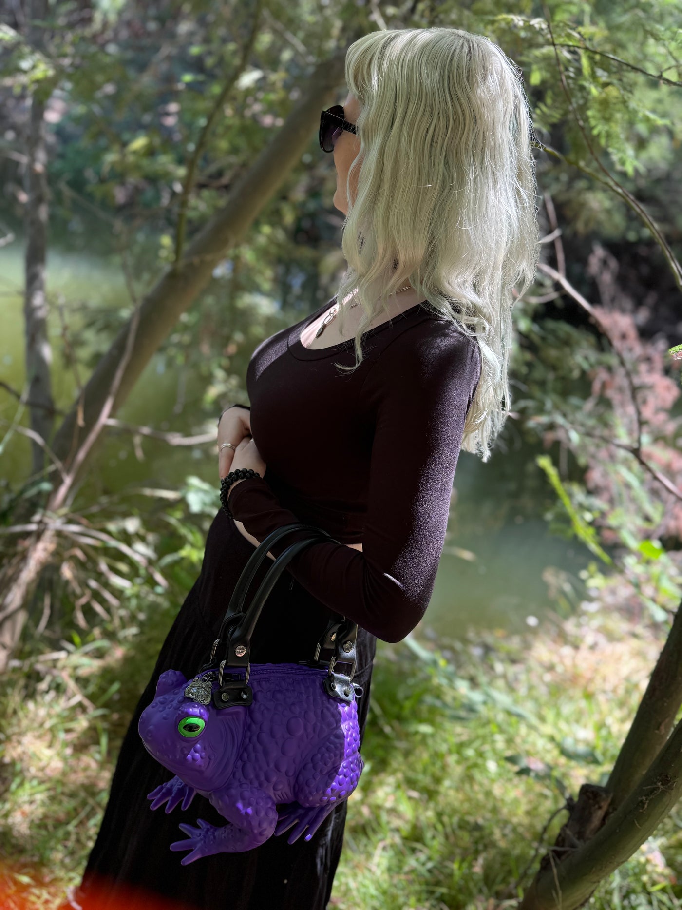 Dark Purple Toad Bag - Glow Eyes