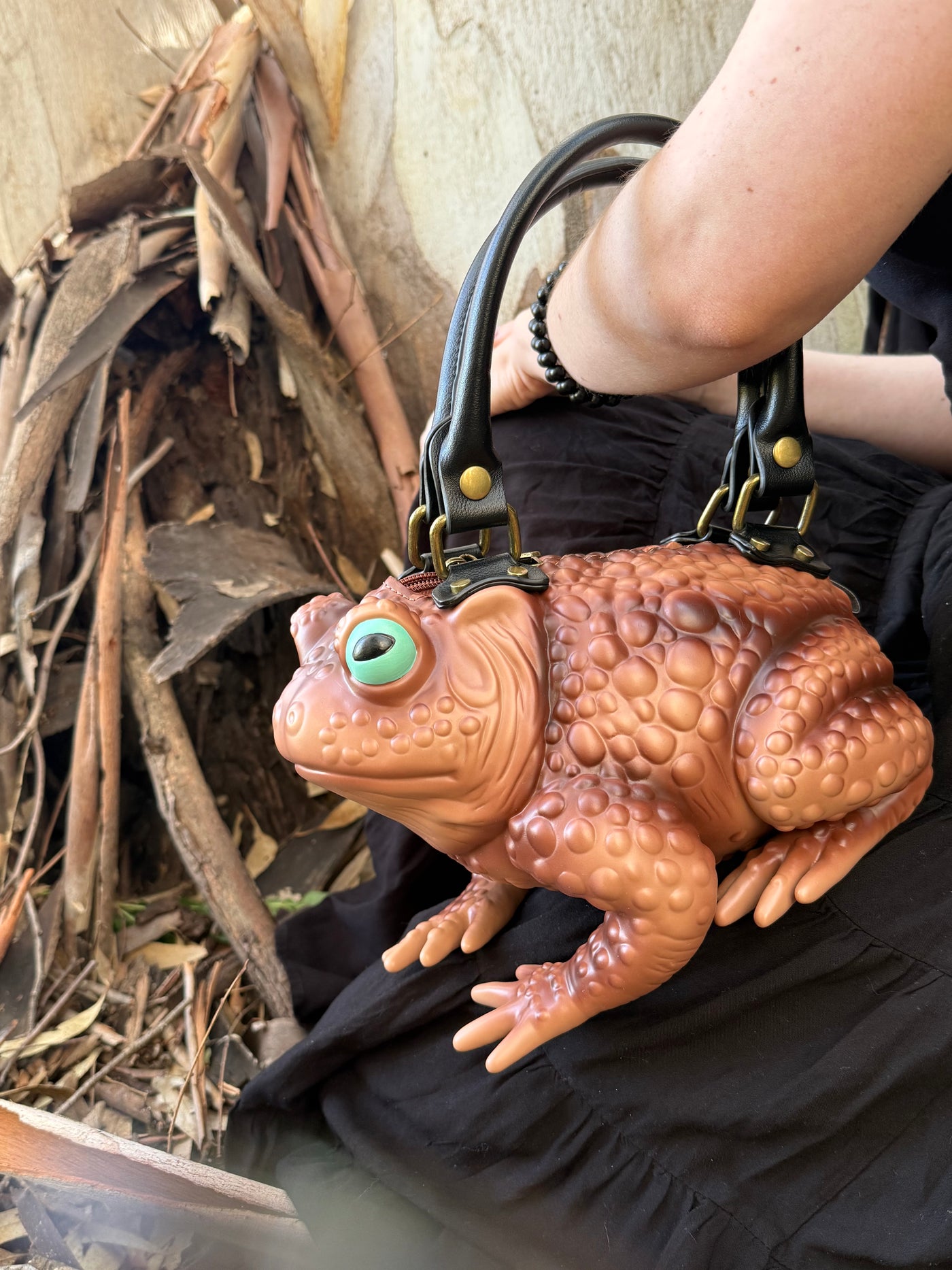 Tan Toad Bag