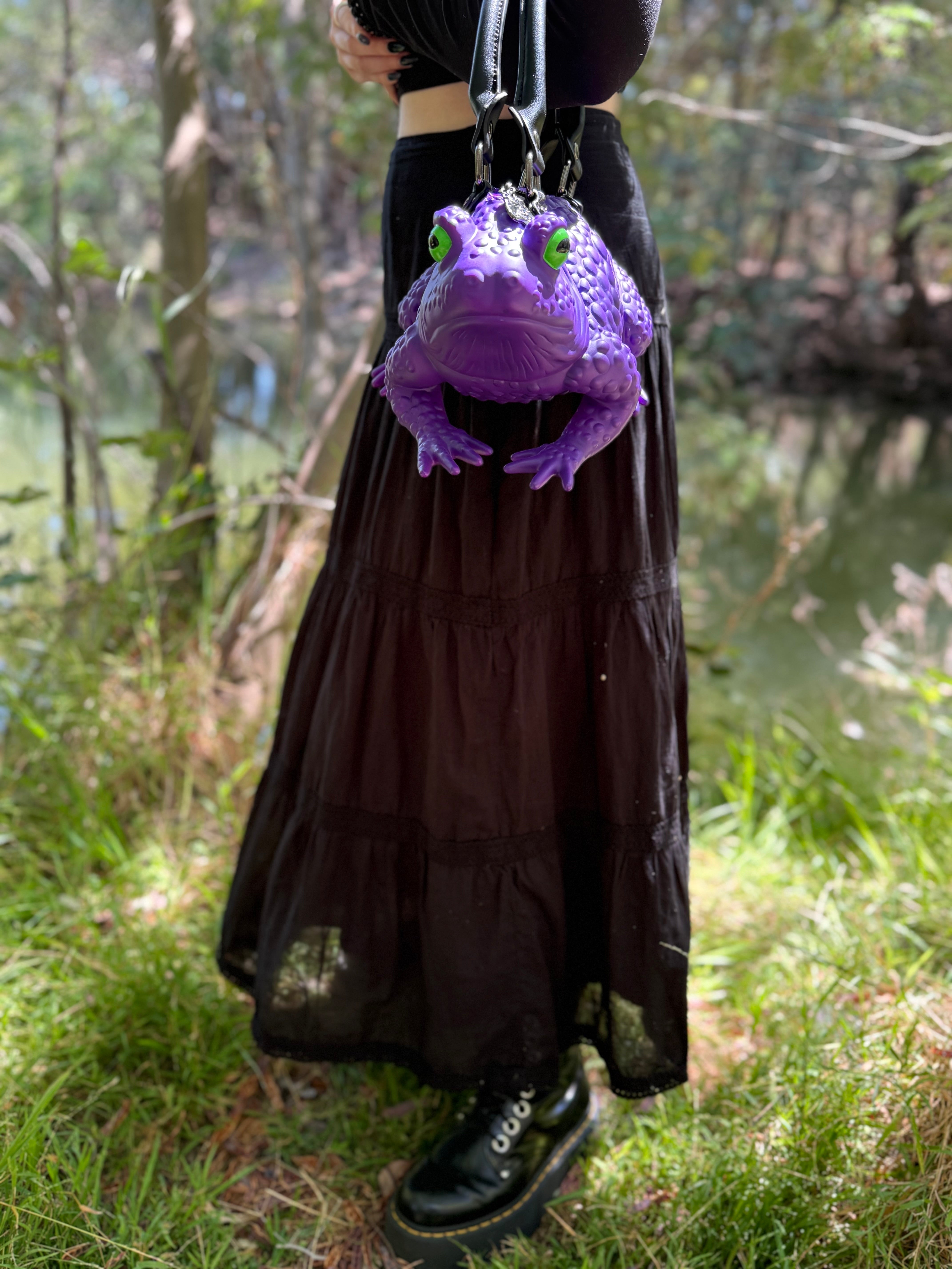 Dark Purple Toad Bag - Glow Eyes