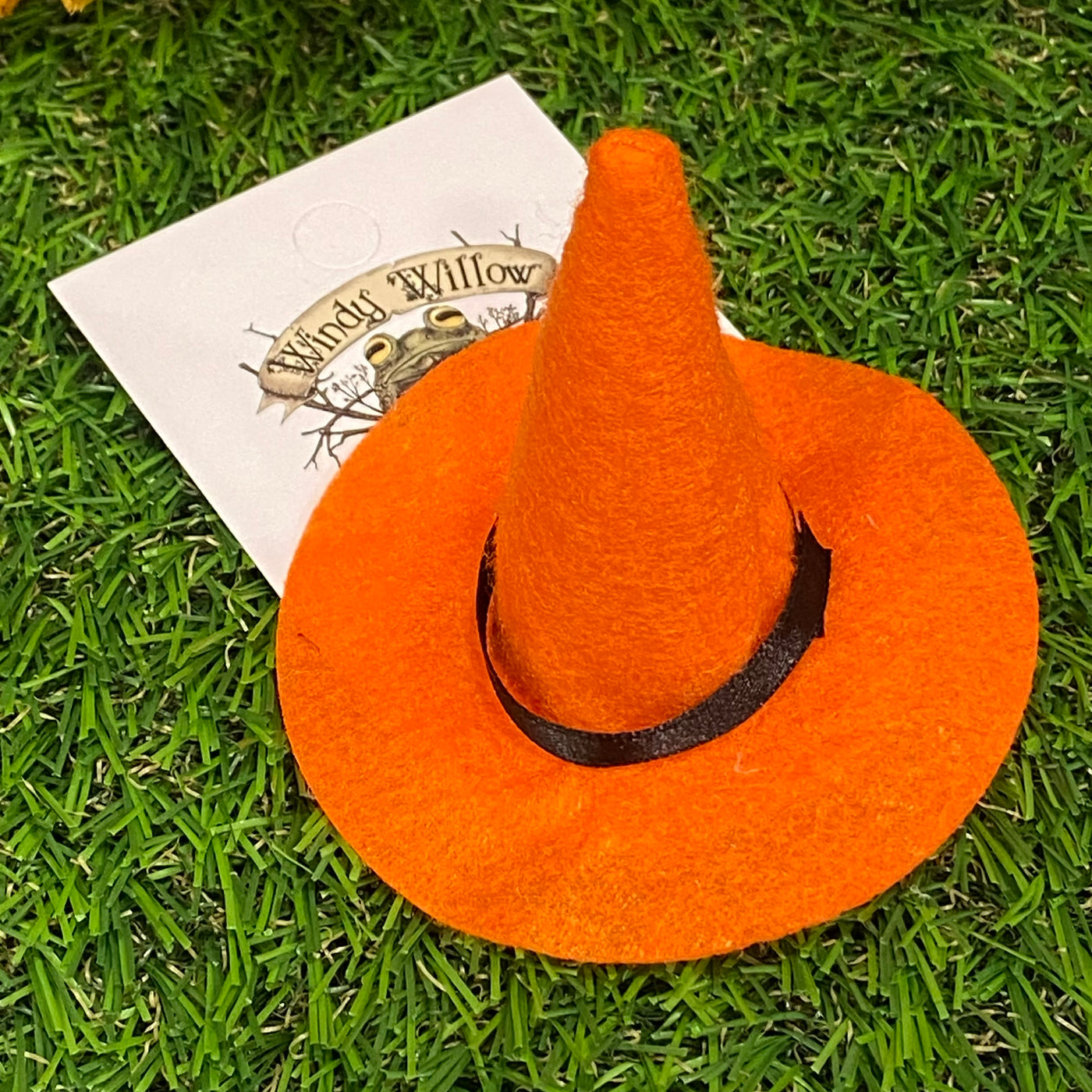 Orange Felt Witch Hat