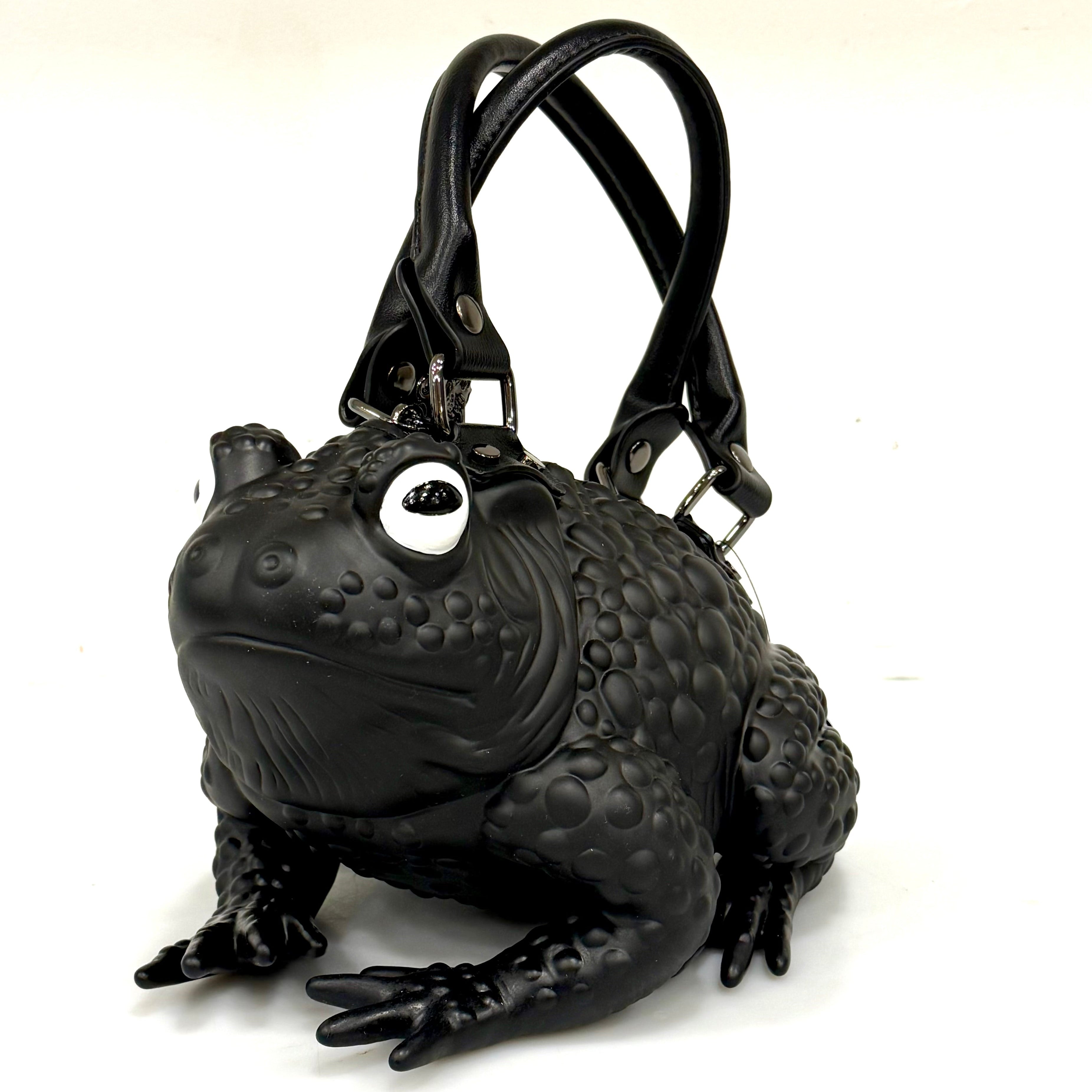 Black Toad Bag- White Glow Eyes