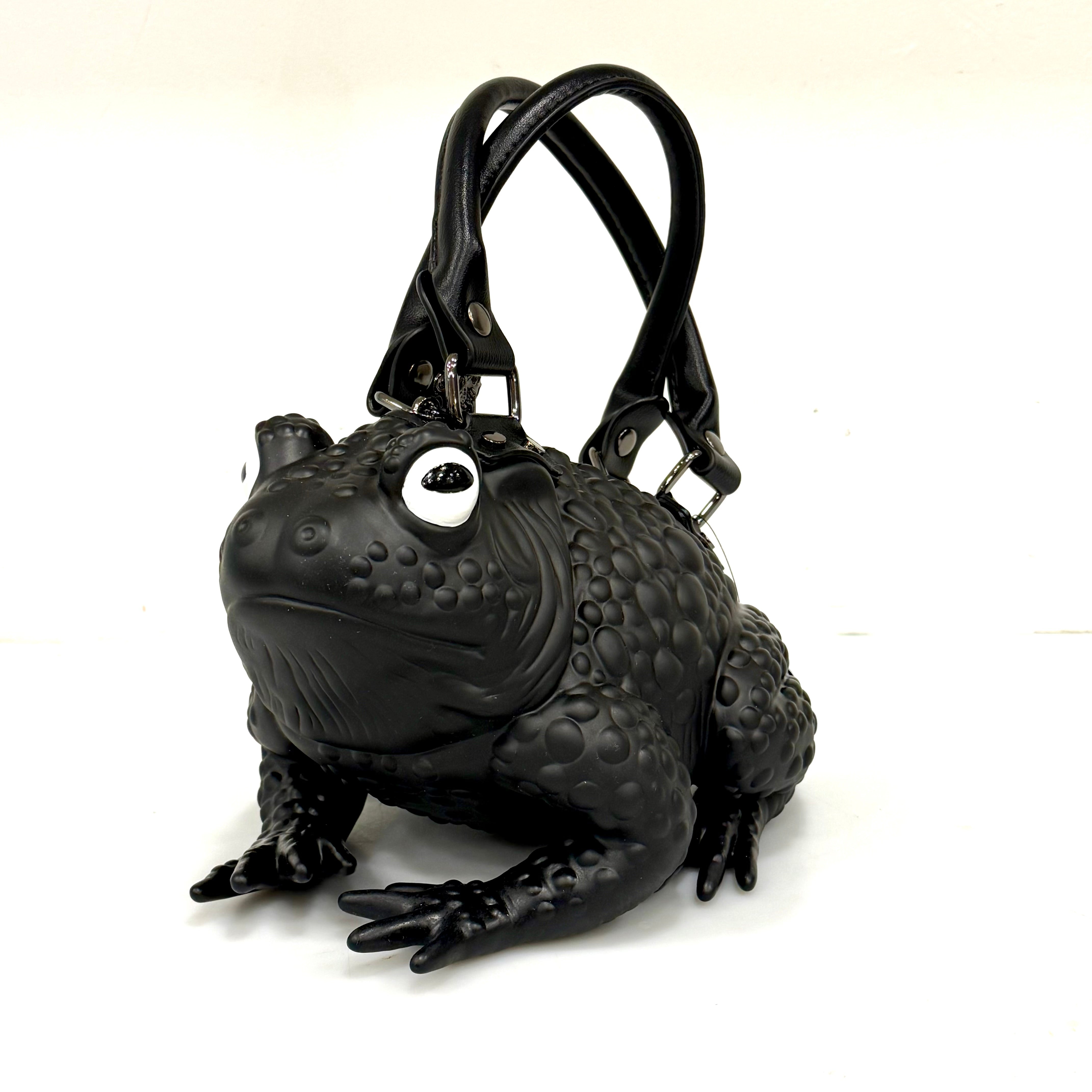Black Toad Bag- White Glow Eyes