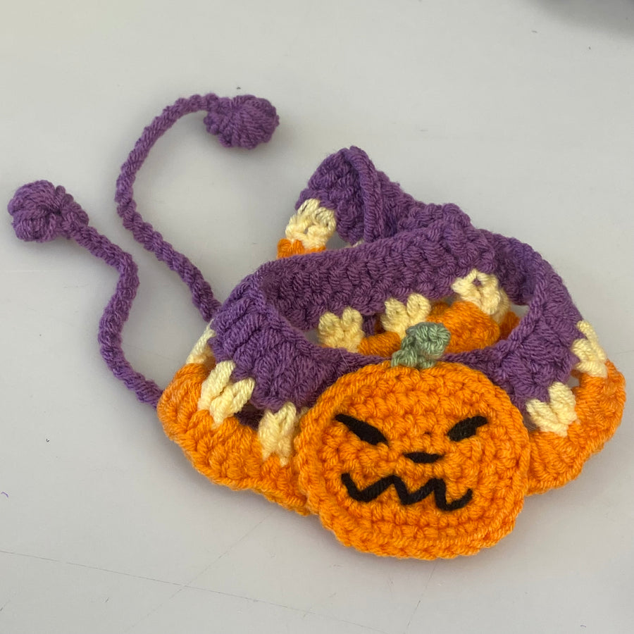 Crochet Pumpkin Collar