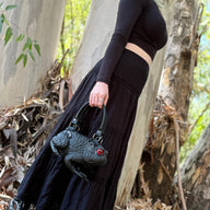 Black Toad Bag - Red Eyes Gunmetal Hardware
