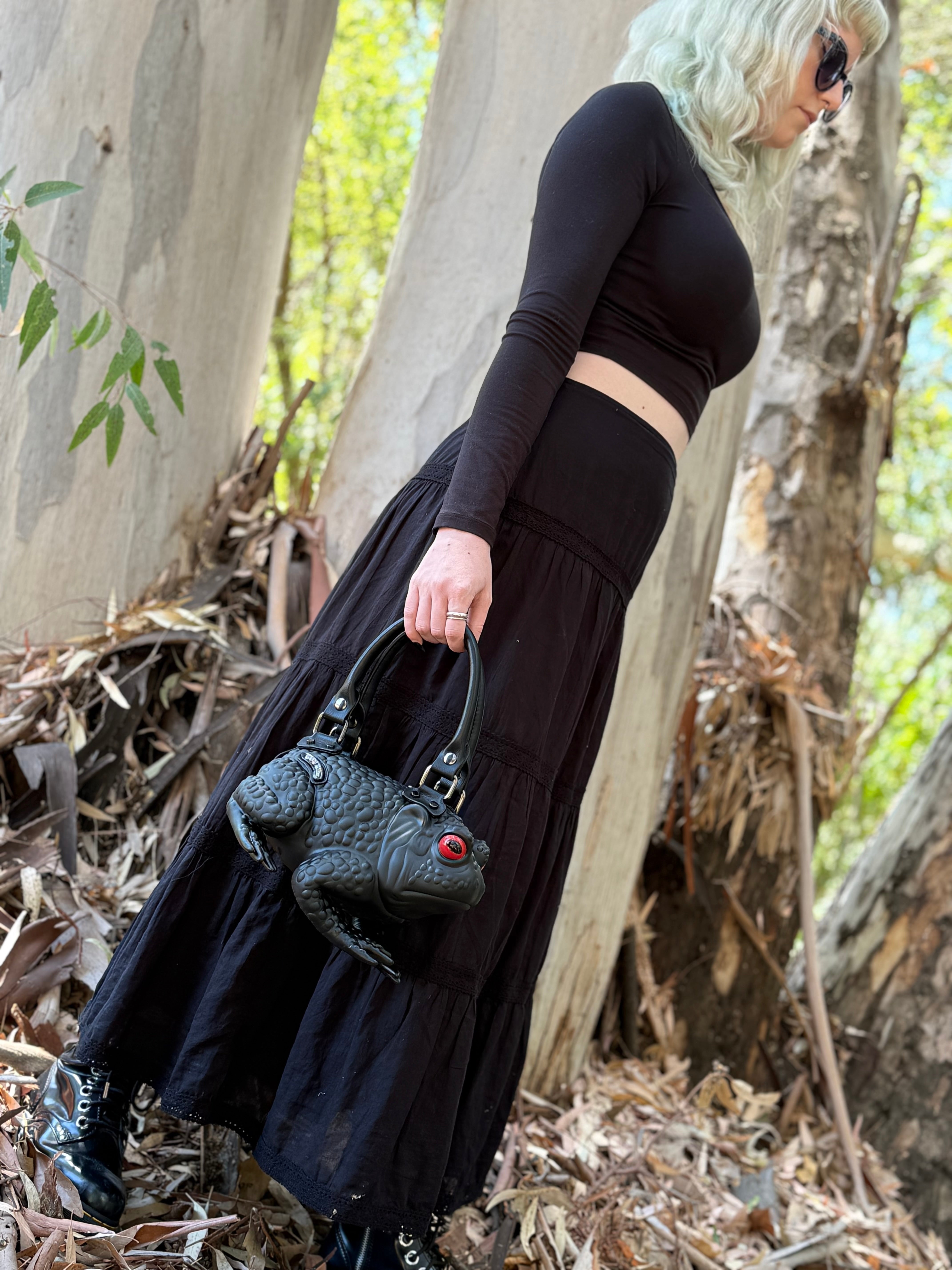 Black Toad Bag - Red Eyes Gunmetal Hardware