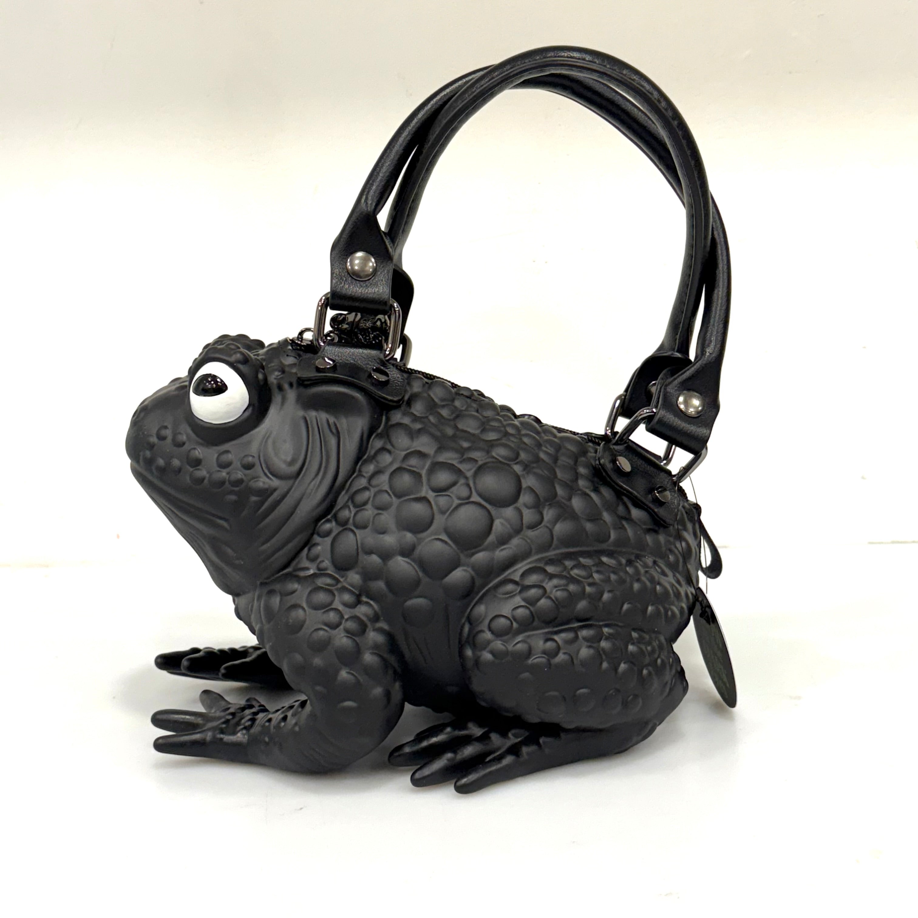 Black Toad Bag- White Glow Eyes