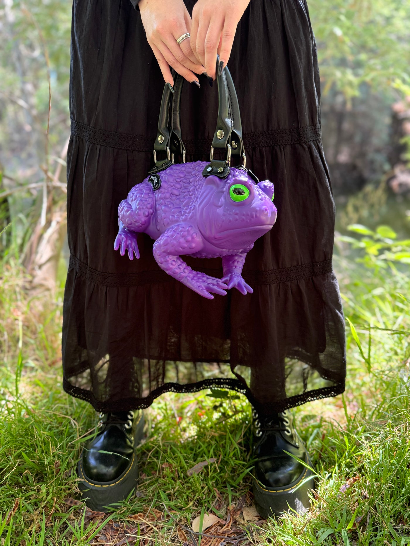 Dark Purple Toad Bag - Glow Eyes