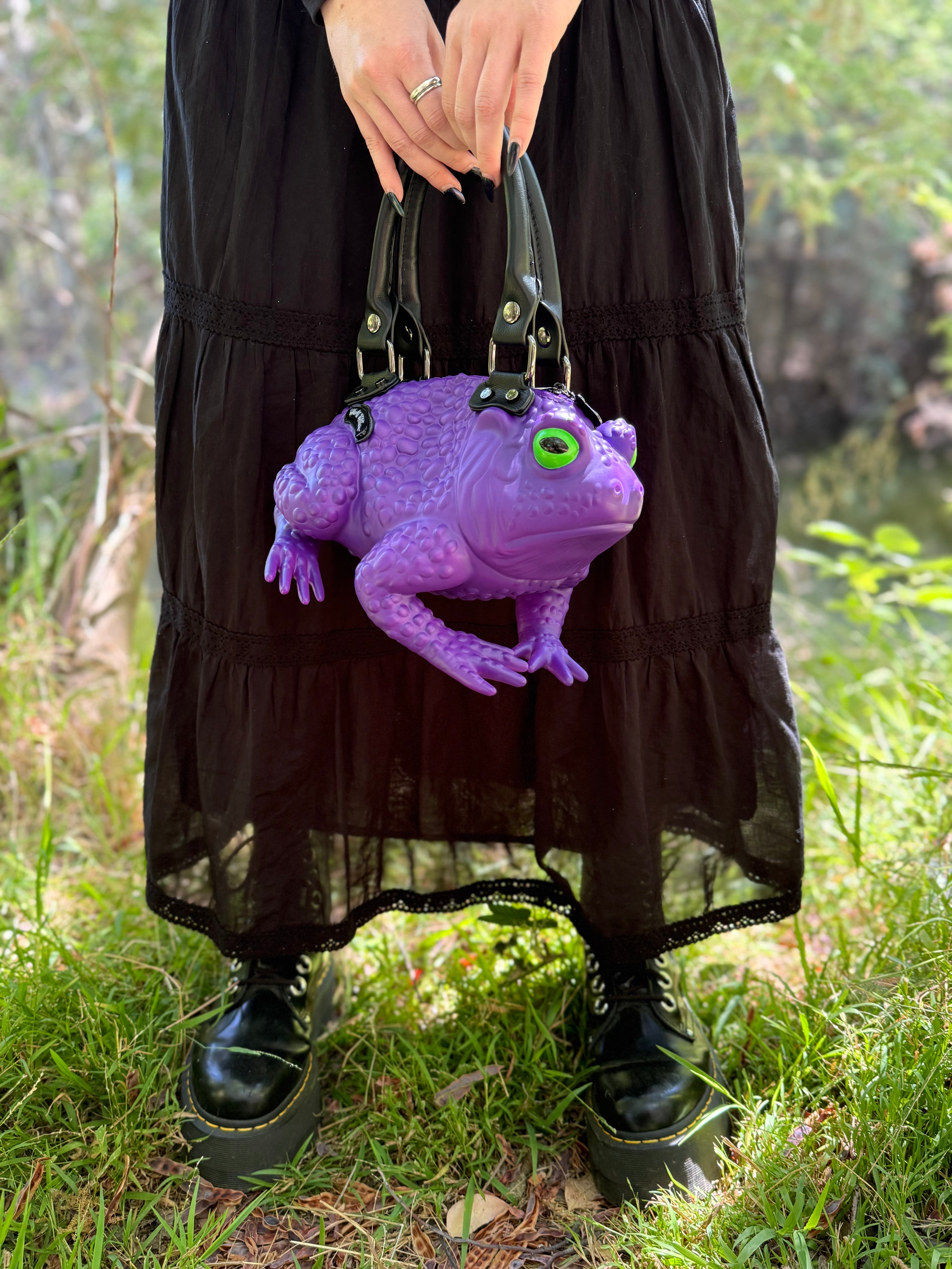 Dark Purple Toad Bag - Glow Eyes