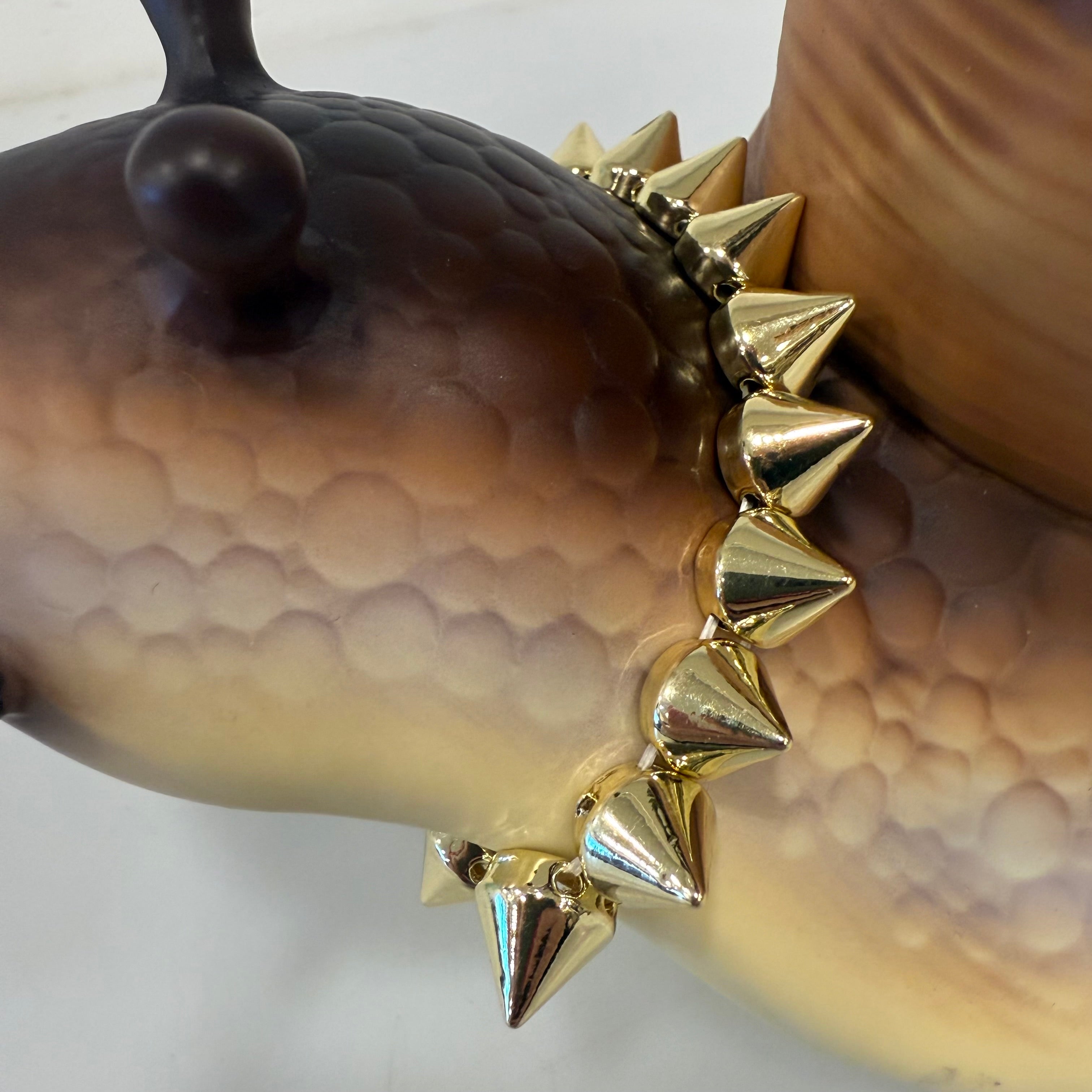 Gold Spike Necklace For Snail