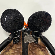 Black with Orange Bow Mickey Ears