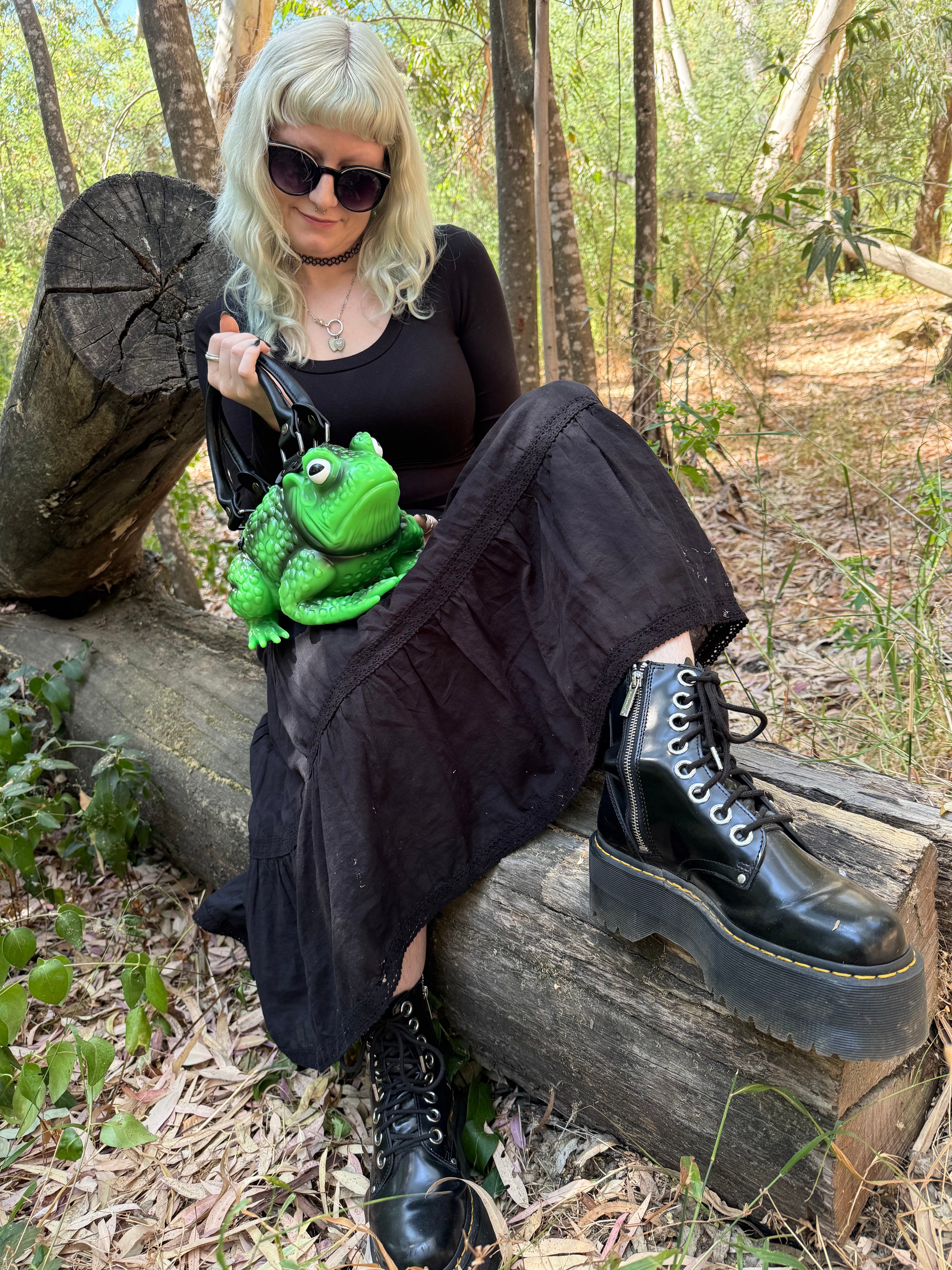 Green Glow in the Dark Toad Bag