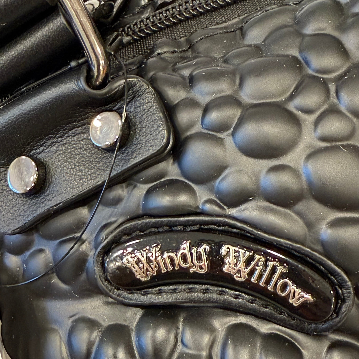 Black Toad Bag - Green Glow Eyes, Gunmetal Hardware