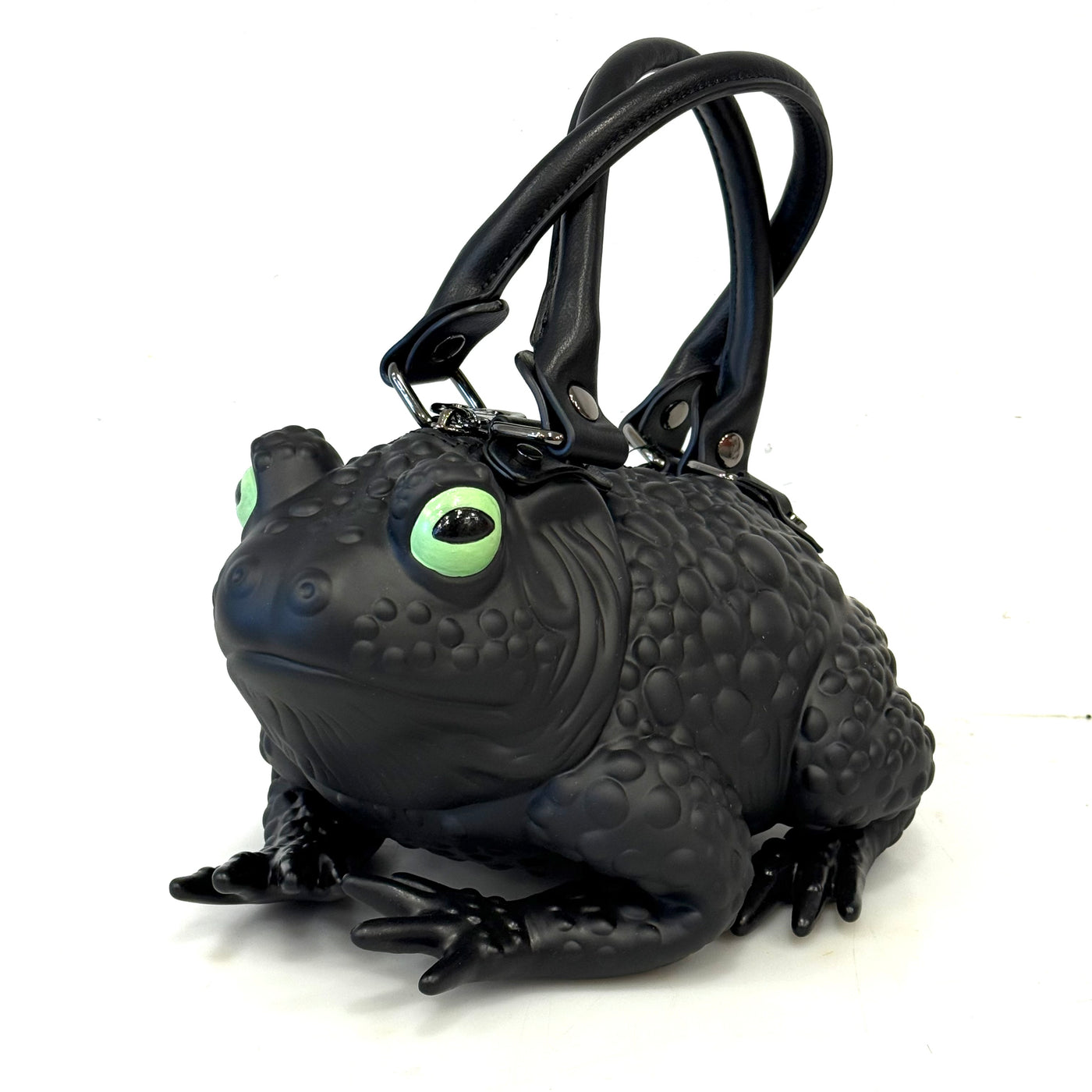 Black Toad Bag - Green Glow Eyes, Gunmetal Hardware