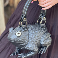 Black Toad Bag- White Glow Eyes