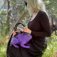 Dark Purple Toad Bag - Glow Eyes