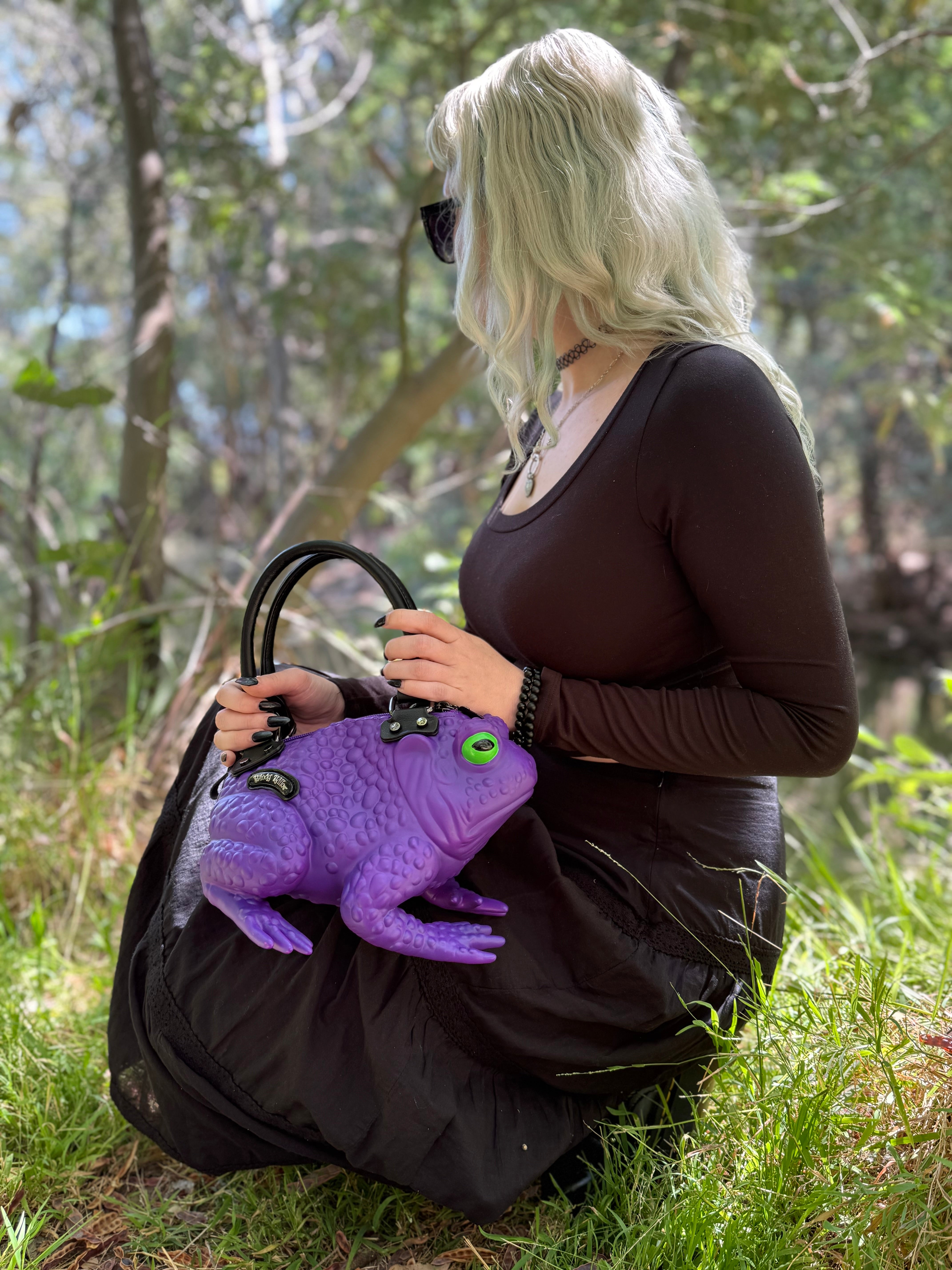 Dark Purple Toad Bag - Glow Eyes