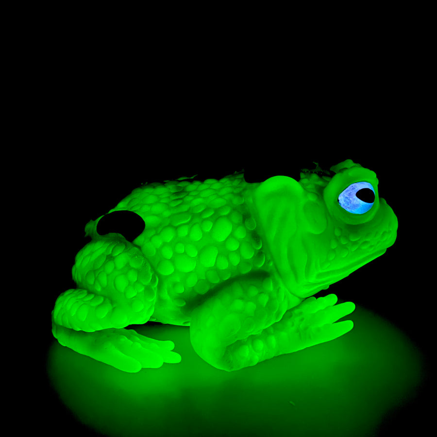 Green Glow in the Dark Toad Bag - Lilac Eyes