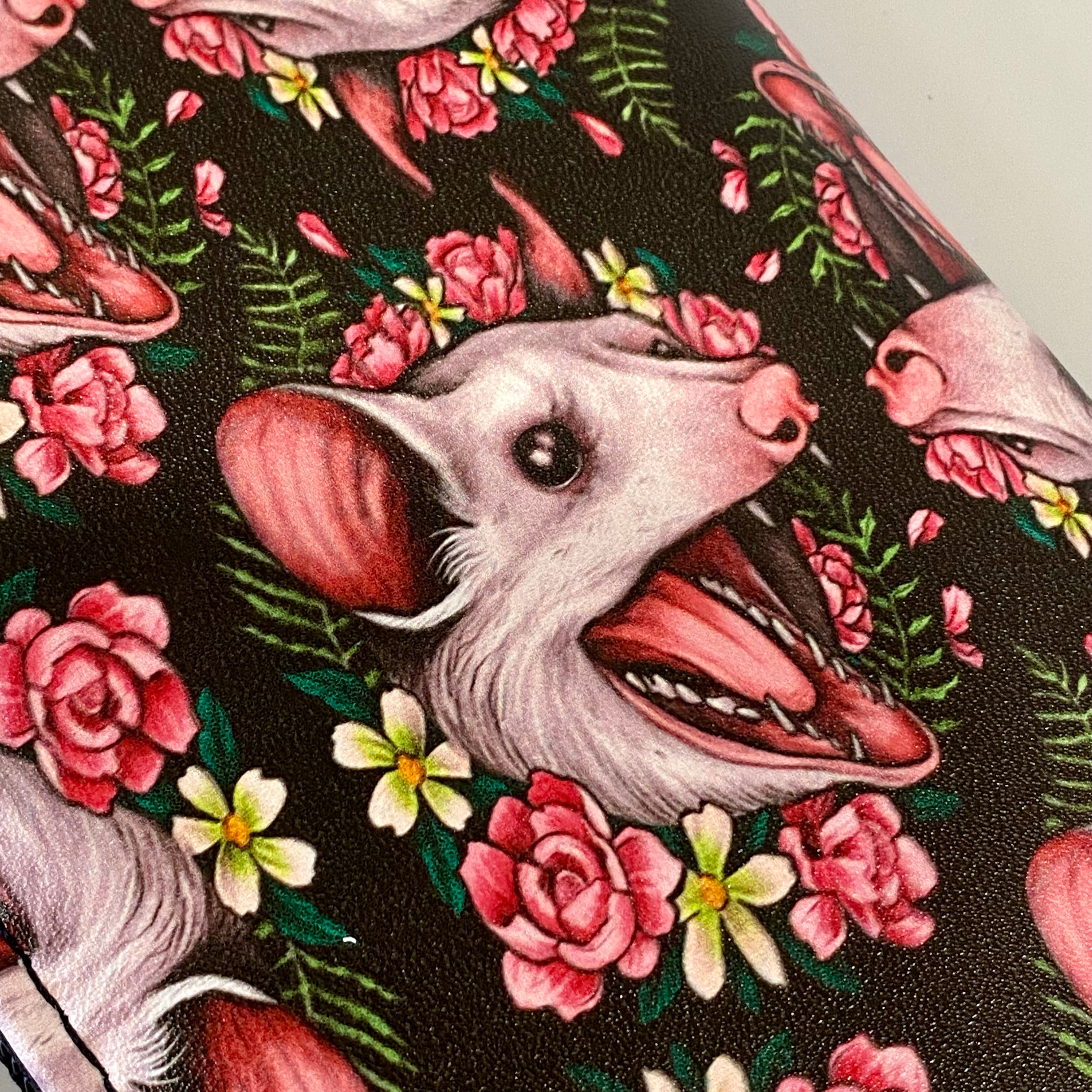 Large Blossom Opossum Wallet