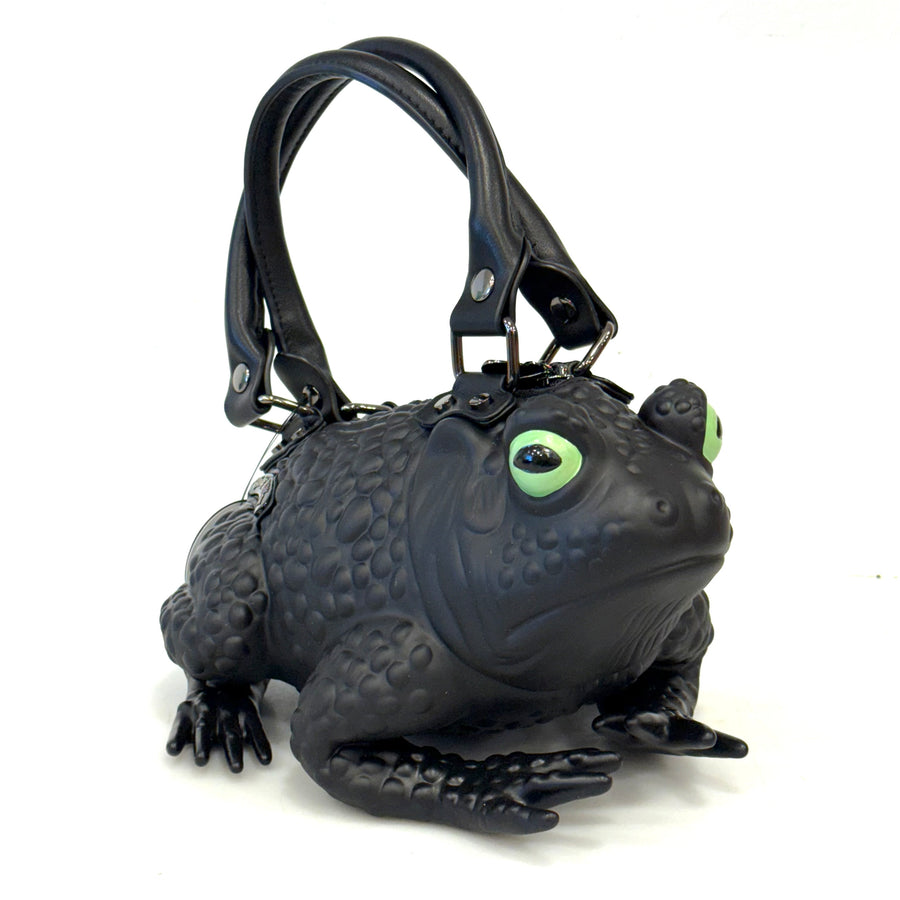 Black Toad Bag - Green Glow Eyes, Gunmetal Hardware