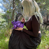 Dark Purple Toad Bag - Glow Eyes