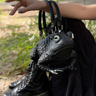 Black Toad Bag- White Glow Eyes