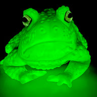 Green Glow in the Dark Toad Bag - Red Eyes