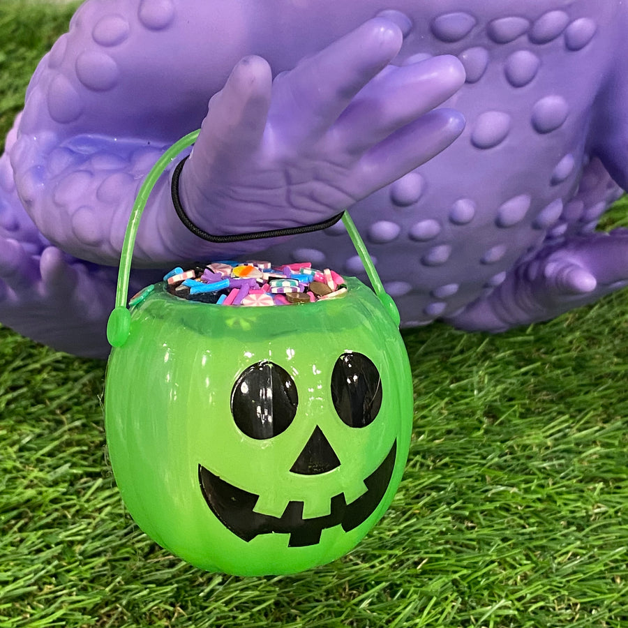 Green Pumpkin Mini Candy Bucket