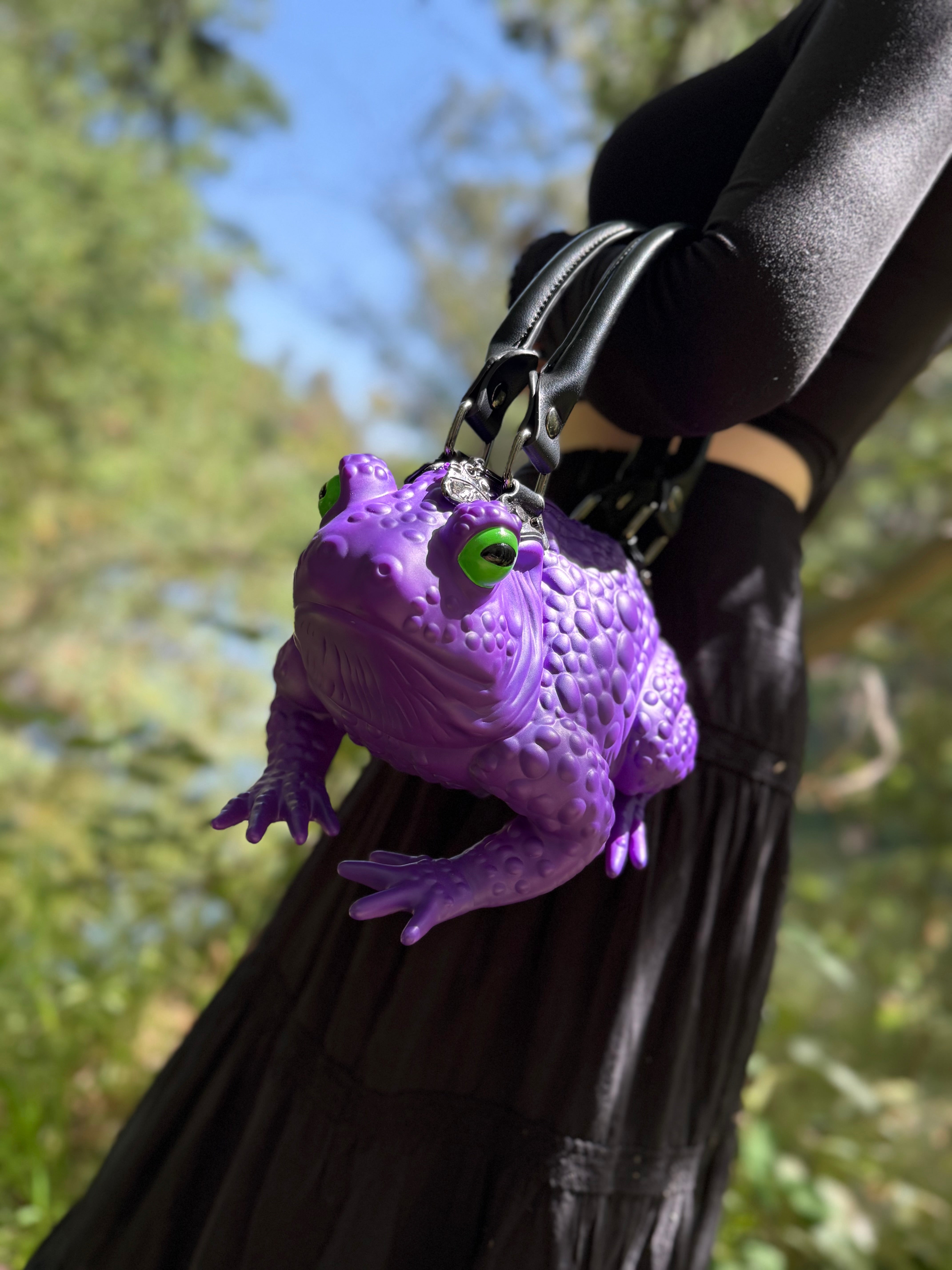 Dark Purple Toad Bag - Glow Eyes