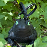 Black Toad Bag - Green Glow Eyes, Gunmetal Hardware