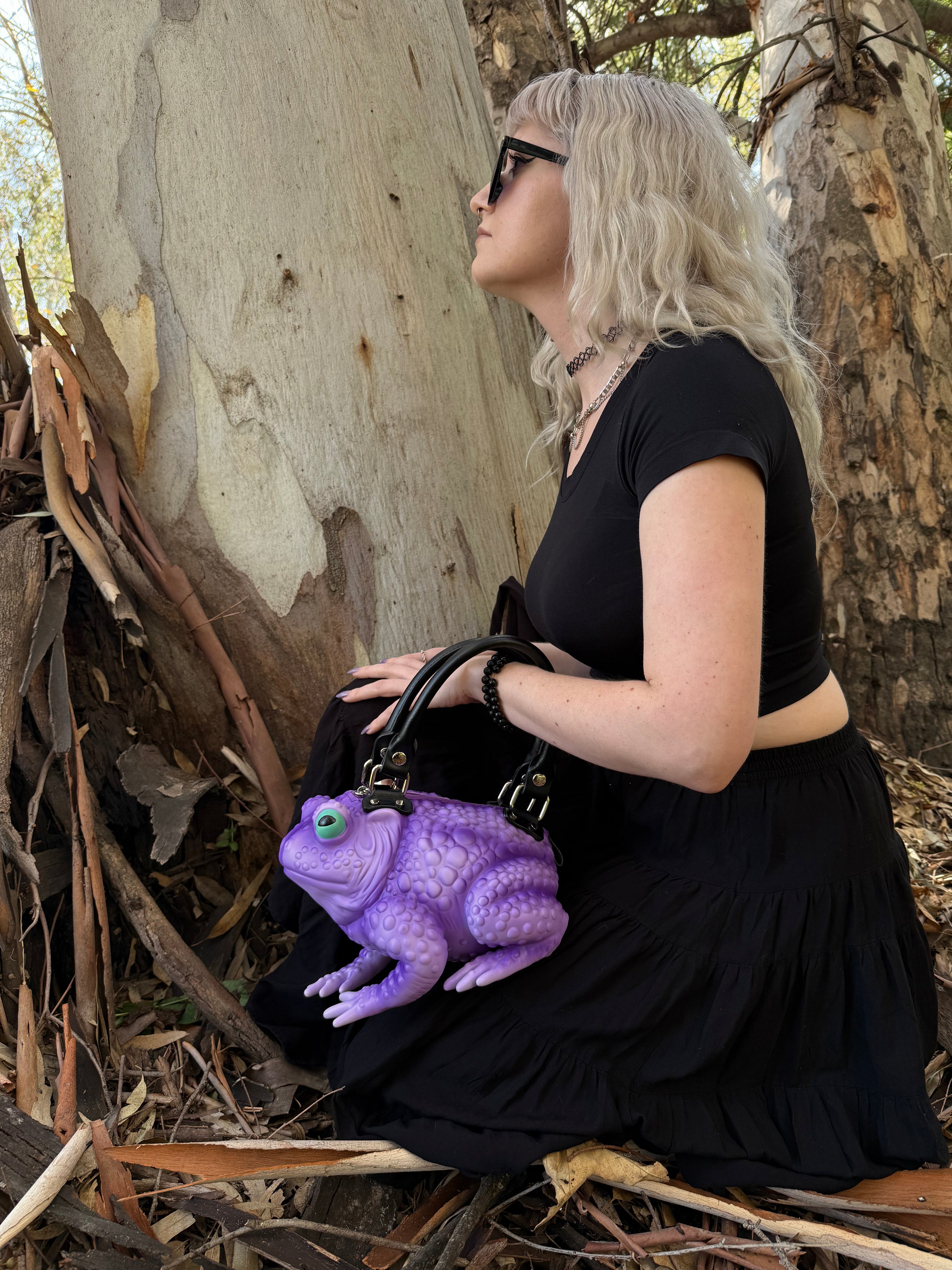 Lilac Toad Bag - Glow Eyes