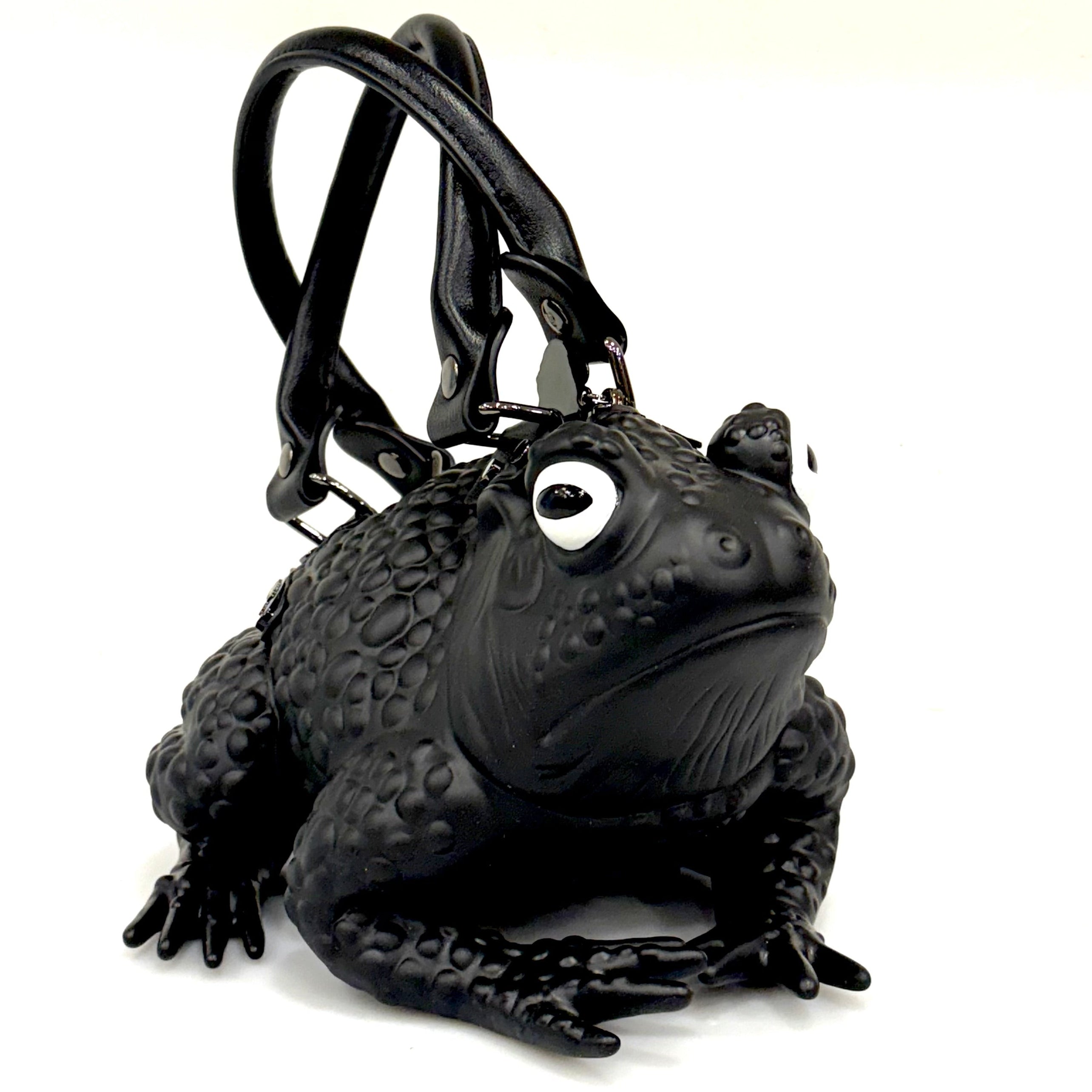 Black Toad Bag- White Glow Eyes
