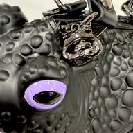 Black Toad Bag Purple Eyes