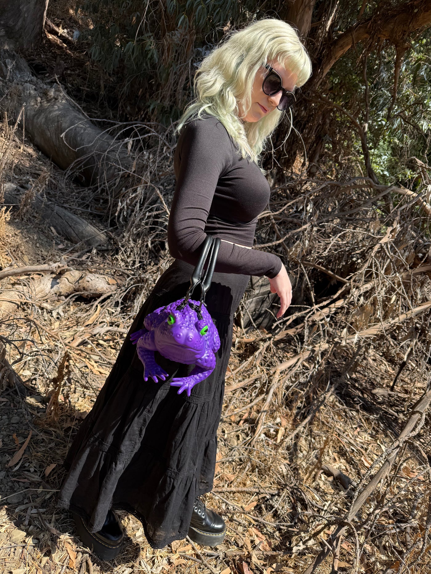 Dark Purple Toad Bag - Glow Eyes