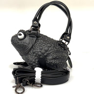 Black Toad Bag- White Glow Eyes