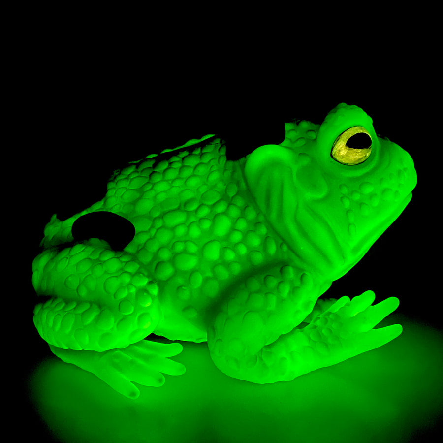 Green Glow in the Dark Toad Bag - Red Eyes