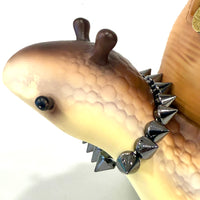 Gunmetal Spike Necklace For Snail