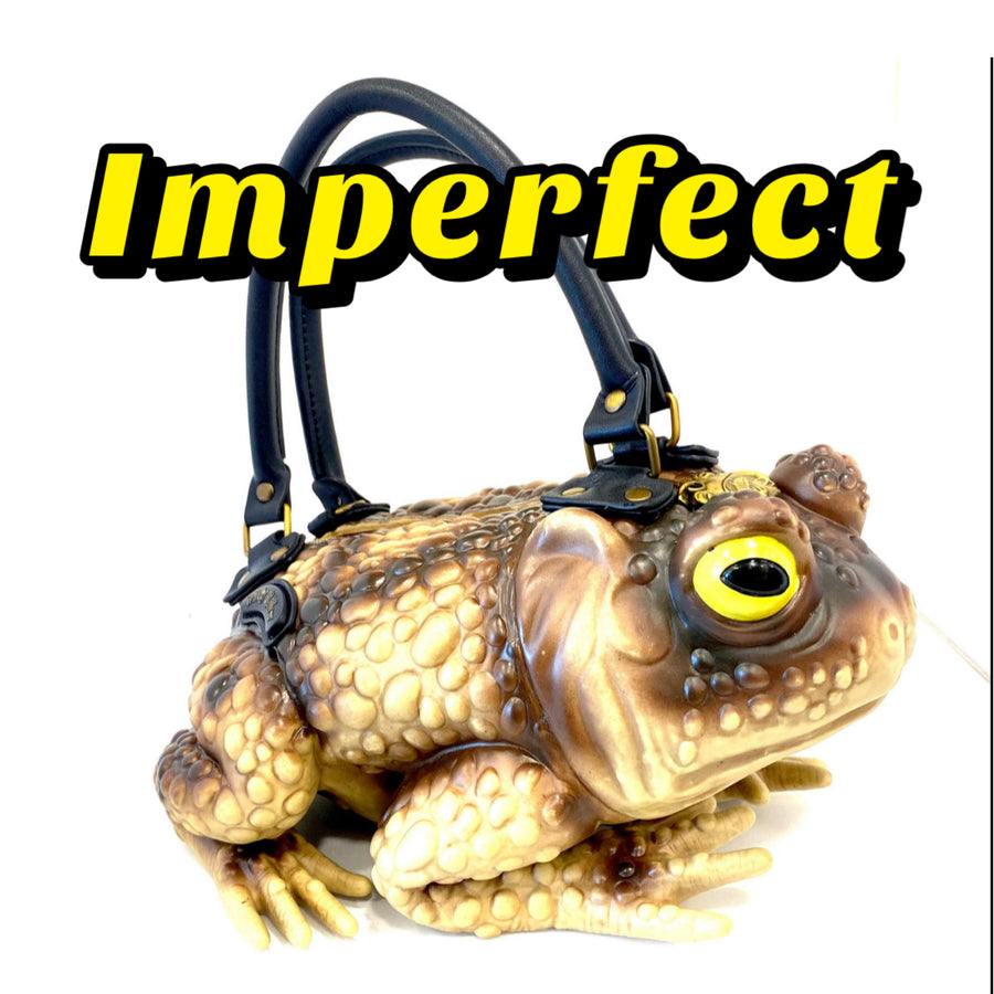 IMPERFECT Tan/Brown Toad Bag - Yellow Eyes